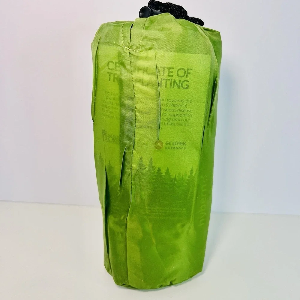 Ecotek Outdoors Hybern8 Ultralight Inflatable Sleeping Pad 18 oz - Green 74 x 22